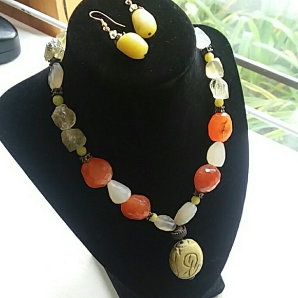 Artisan: B. Aston Necklace and Earrings Set - Picture 2 of 6